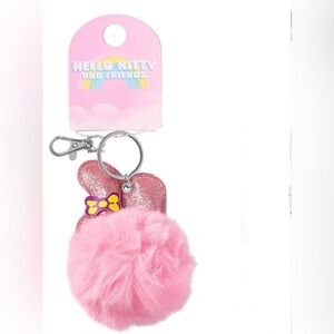 Sanrio NWT Hello Kitty & Friends Keychain Bag Charm Pink Pom Pom 6.5”